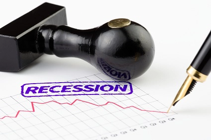 graph showing a recession